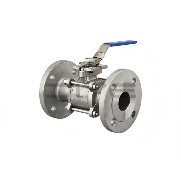 Válvula de esfera de flange de 3 unidades com almofada de montagem
