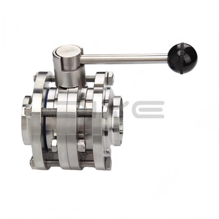 Válvula Borboleta Sanitária de 3 Peças