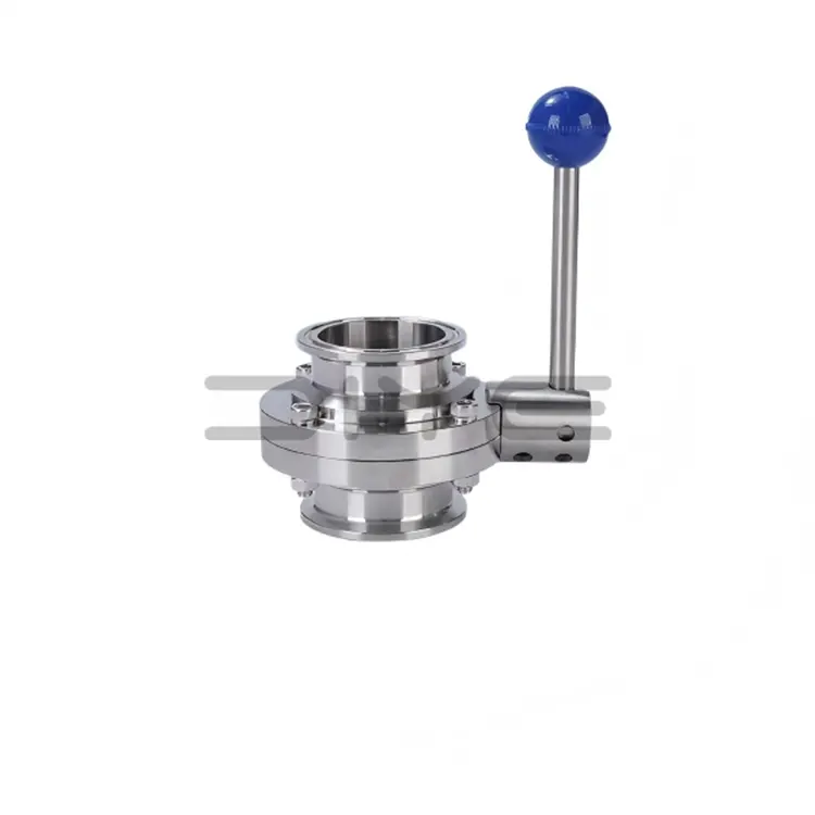 Válvula borboleta de braçadeira sanitária